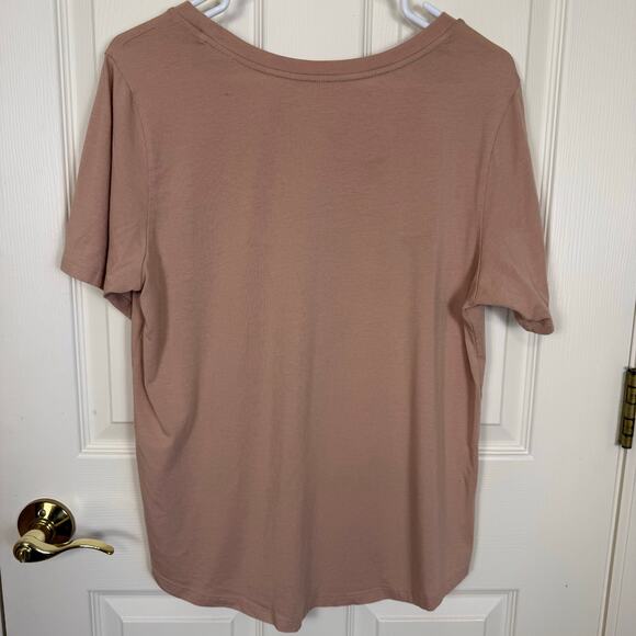 Universal Standard Tee Rex Short Sleeve Shirt Allspice Beige Pima Cotton XS 6-8 - Picture 2 of 4